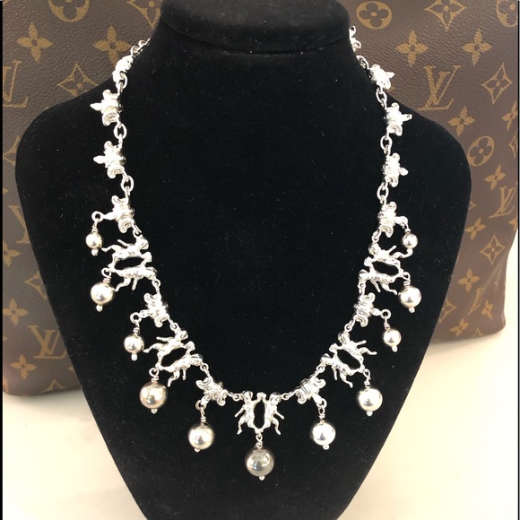 Vintage Guglielmo Cini sterling silver necklace - Picture 2 of 8